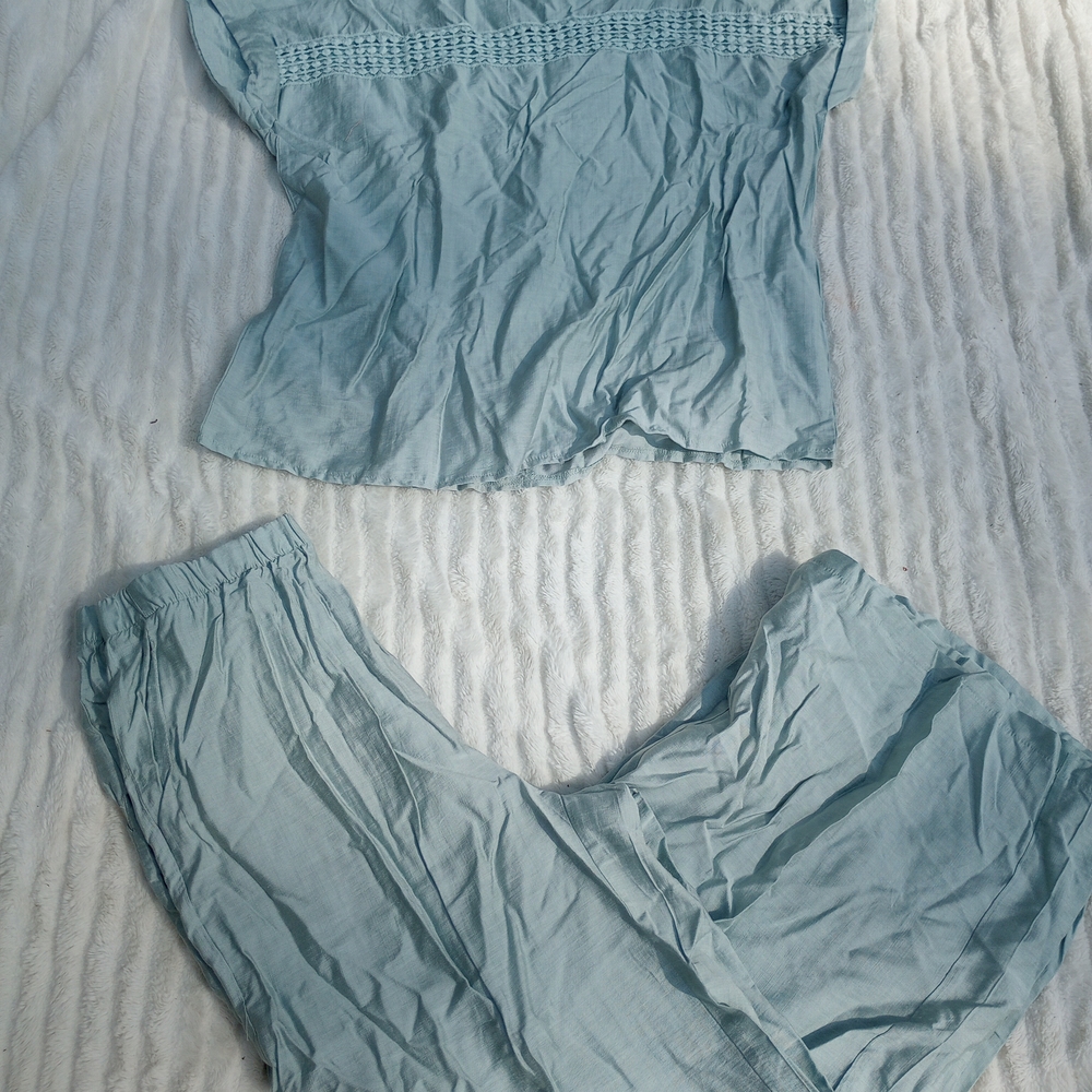 SHEIN Light Blue Casual Top
